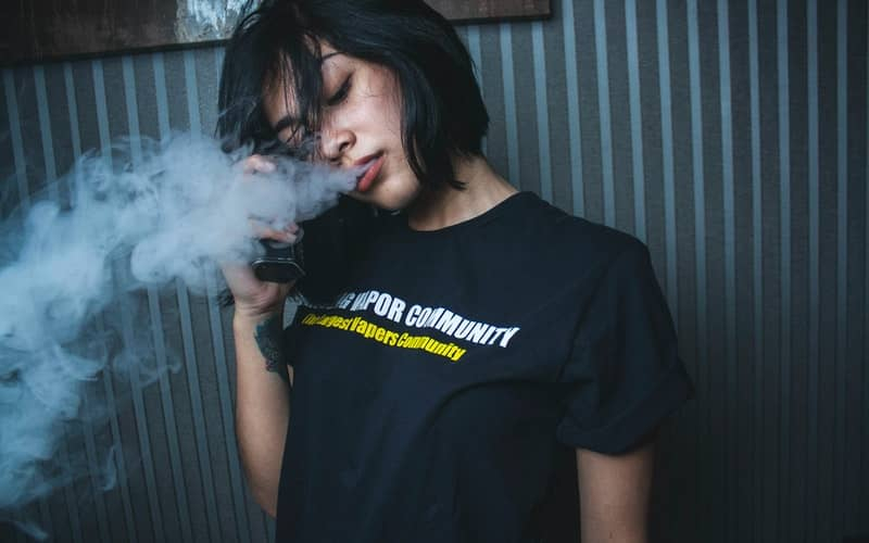 Swallowing Vape Smoke